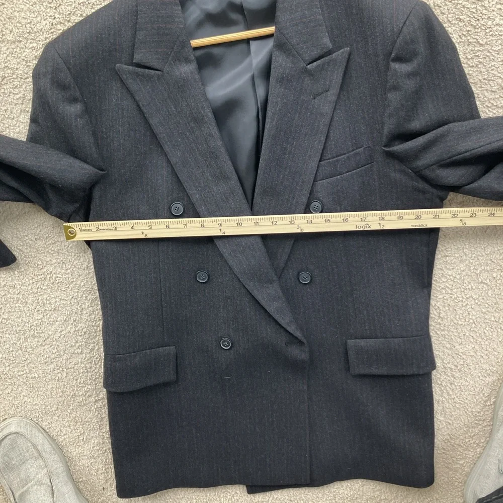 Embassy Square Richman Brothers Suit Blazer Sz 42 Men 100% Wool Navy Made in USA